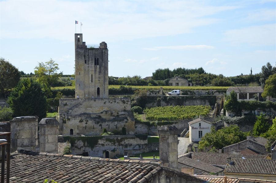 Saint-Émilion tower and vineyards